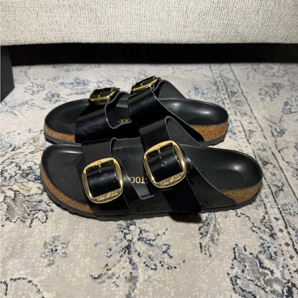 Birkenstock Arizona Big Buckle Natural Leather Patent - Picture 5 of 8